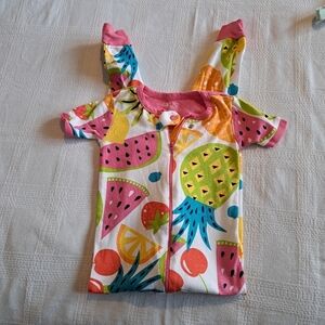 Children's Place size 4T fruity footless full zipper pajama